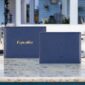 Portefeuille homme Papa Chéri en bleu marine, en polyuréthane, avec multiples compartiments pour cartes, billets et pièces. cadeau pratique et élégant pour homme