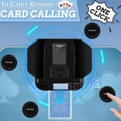 Mélangeur Et Distributeur De Cartes Automatique | Pour 2 à 8 Joueurs | Rotation 360° | Rechargeable USB-C | Poker, Blackjack, Uno… - 6